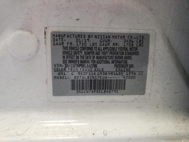 Photo 11 VIN: 3N1CN7AP5KL842795 - NISSAN VERSA 