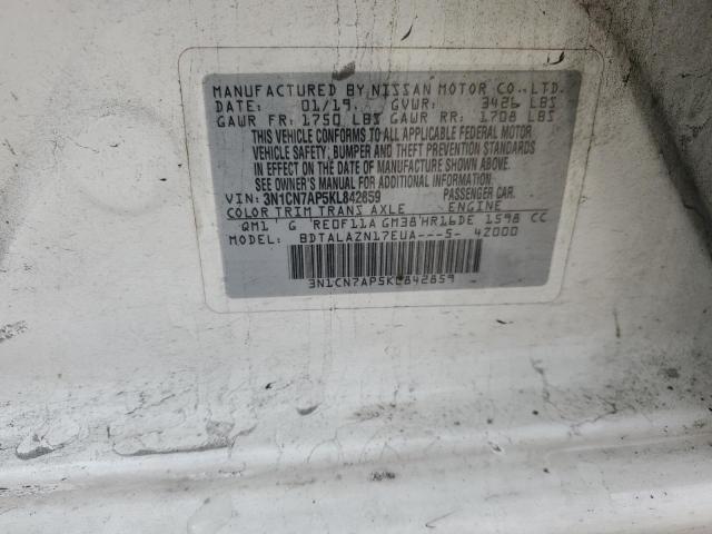 Photo 11 VIN: 3N1CN7AP5KL842859 - NISSAN VERSA S 