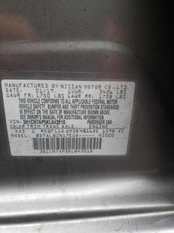 Photo 9 VIN: 3N1CN7AP5KL843218 - NISSAN VERSA S 