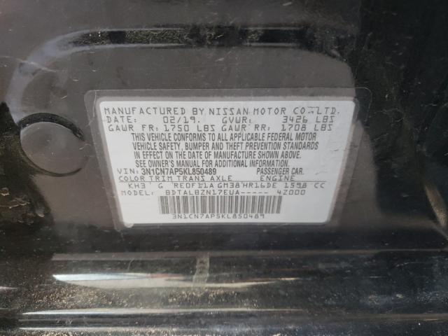 Photo 9 VIN: 3N1CN7AP5KL850489 - NISSAN VERSA S 