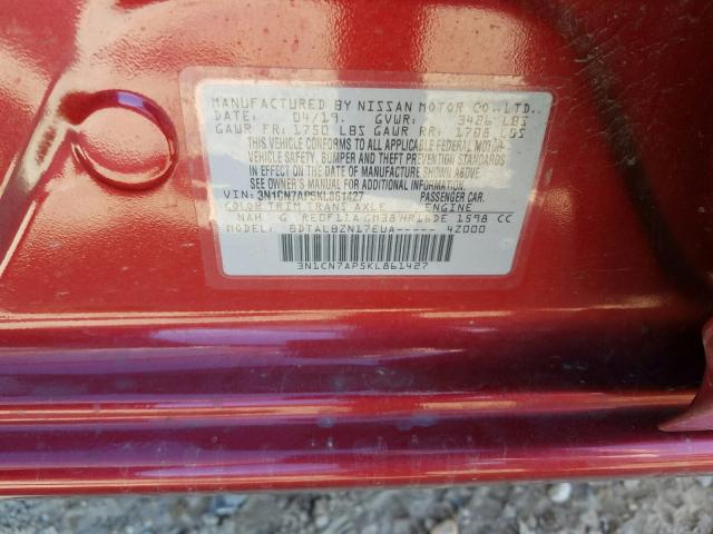 Photo 9 VIN: 3N1CN7AP5KL861427 - NISSAN VERSA S 