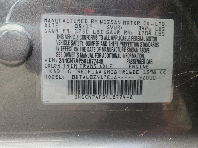 Photo 11 VIN: 3N1CN7AP5KL877448 - NISSAN VERSA 