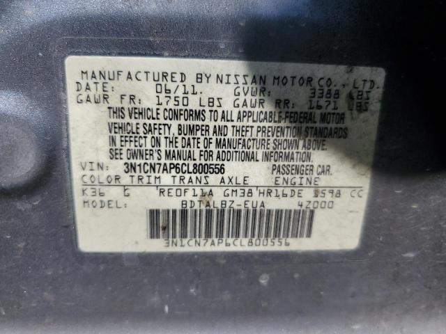 Photo 11 VIN: 3N1CN7AP6CL800556 - NISSAN VERSA S 