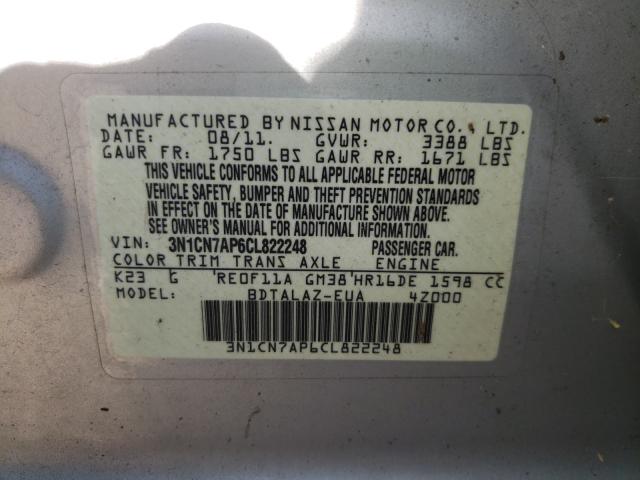 Photo 9 VIN: 3N1CN7AP6CL822248 - NISSAN VERSA S 