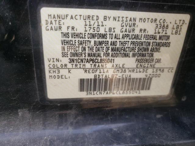 Photo 11 VIN: 3N1CN7AP6CL855041 - NISSAN VERSA S 