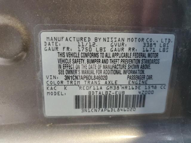 Photo 12 VIN: 3N1CN7AP6DL846020 - NISSAN VERSA 