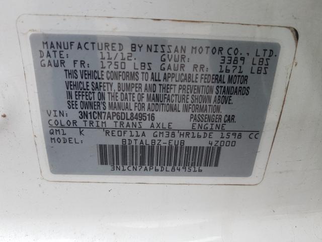 Photo 9 VIN: 3N1CN7AP6DL849516 - NISSAN VERSA S 