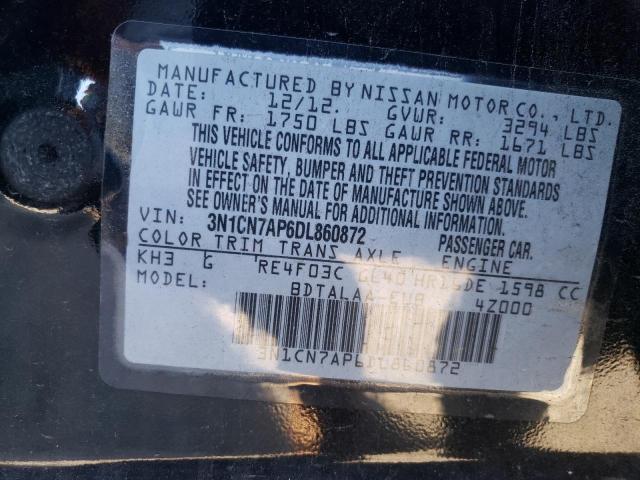 Photo 9 VIN: 3N1CN7AP6DL860872 - NISSAN VERSA 