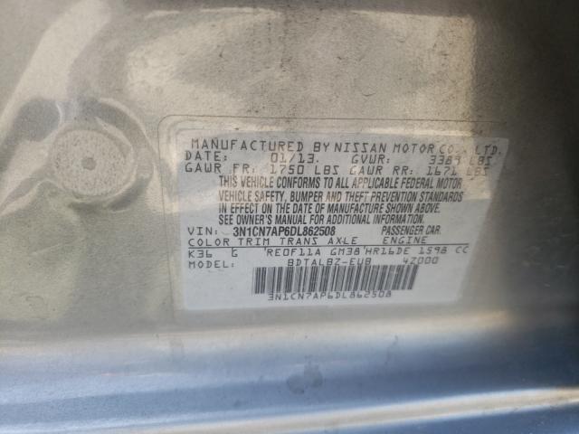 Photo 9 VIN: 3N1CN7AP6DL862508 - NISSAN VERSA S 