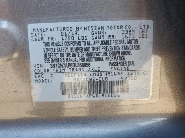 Photo 9 VIN: 3N1CN7AP6DL866056 - NISSAN VERSA S 