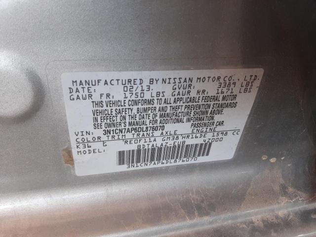 Photo 11 VIN: 3N1CN7AP6DL876070 - NISSAN VERSA S 