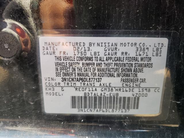 Photo 9 VIN: 3N1CN7AP6DL877137 - NISSAN VERSA S 