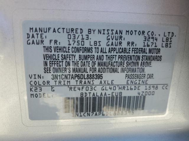 Photo 11 VIN: 3N1CN7AP6DL888395 - NISSAN VERSA 