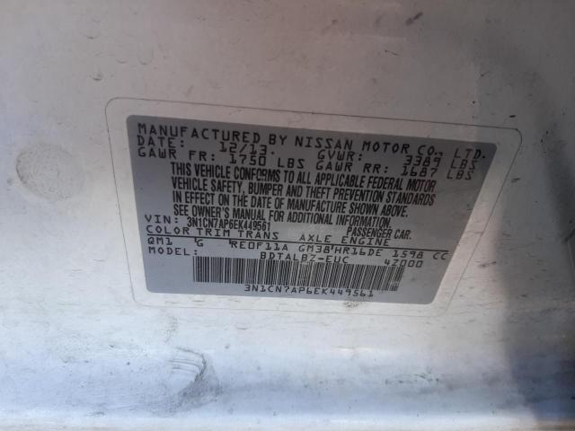 Photo 11 VIN: 3N1CN7AP6EK449561 - NISSAN VERSA S 