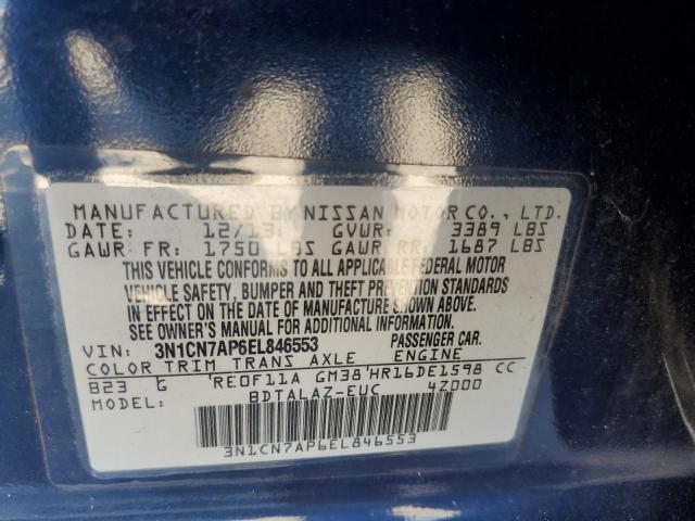 Photo 11 VIN: 3N1CN7AP6EL846553 - NISSAN VERSA S 