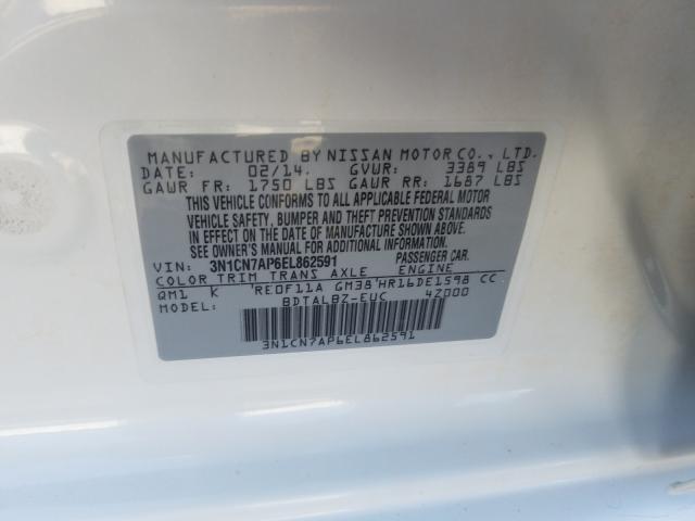 Photo 9 VIN: 3N1CN7AP6EL862591 - NISSAN VERSA S 