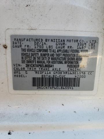 Photo 12 VIN: 3N1CN7AP6EL865541 - NISSAN VERSA S 