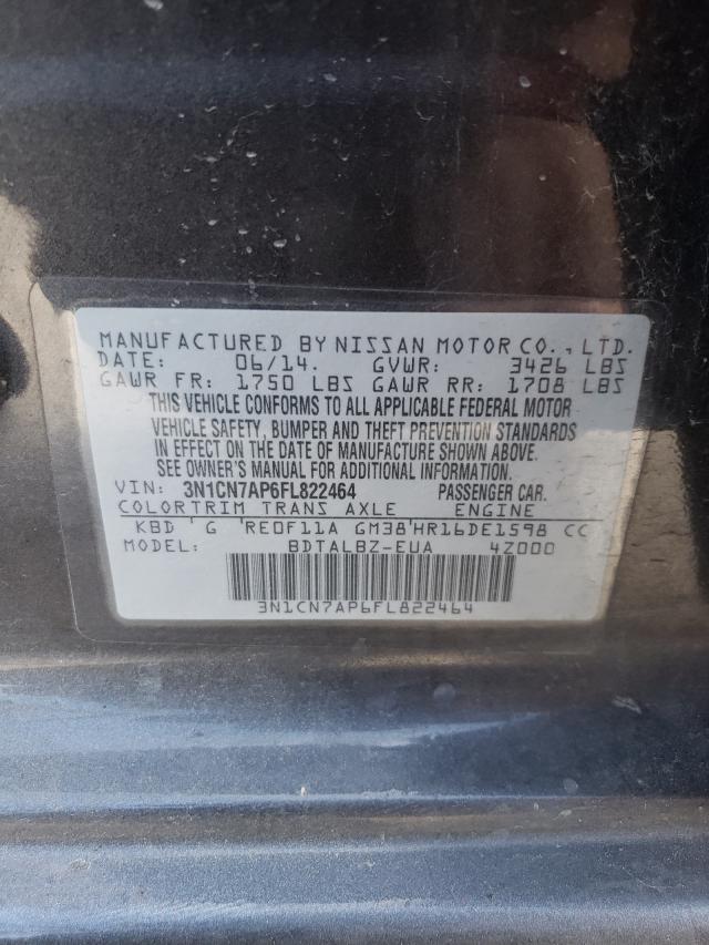 Photo 9 VIN: 3N1CN7AP6FL822464 - NISSAN VERSA S 