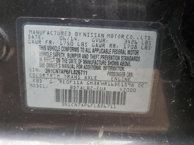 Photo 12 VIN: 3N1CN7AP6FL826711 - NISSAN VERSA 