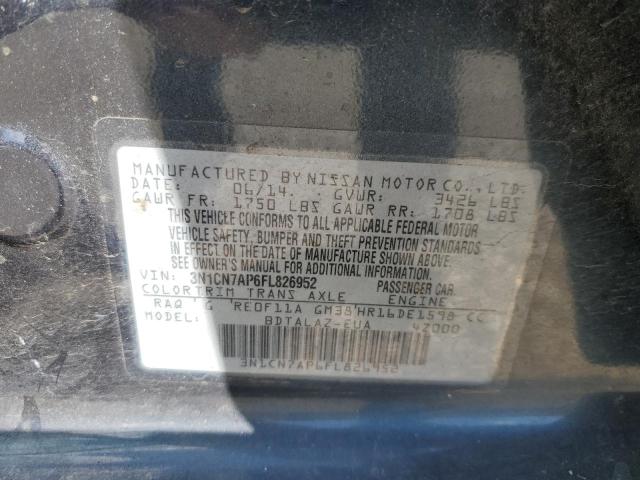 Photo 12 VIN: 3N1CN7AP6FL826952 - NISSAN VERSA S 