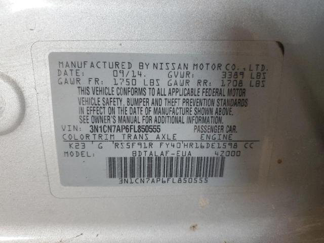 Photo 11 VIN: 3N1CN7AP6FL850555 - NISSAN VERSA 