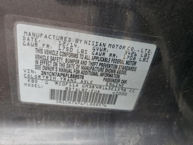 Photo 11 VIN: 3N1CN7AP6FL888576 - NISSAN VERSA 