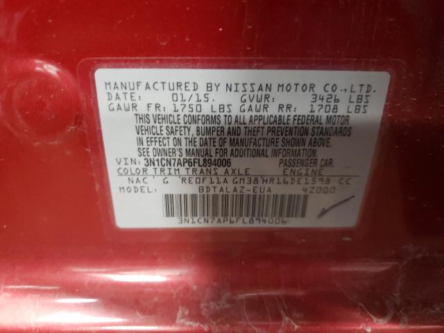 Photo 9 VIN: 3N1CN7AP6FL894006 - NISSAN VERSA 