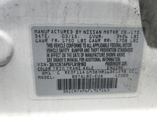 Photo 11 VIN: 3N1CN7AP6FL919163 - NISSAN VERSA S 