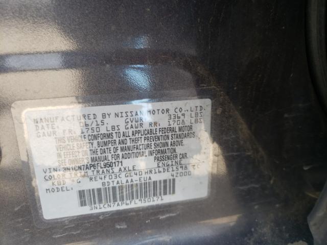 Photo 9 VIN: 3N1CN7AP6FL950171 - NISSAN VERSA S 