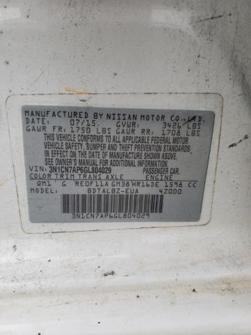 Photo 11 VIN: 3N1CN7AP6GL804029 - NISSAN VERSA S 