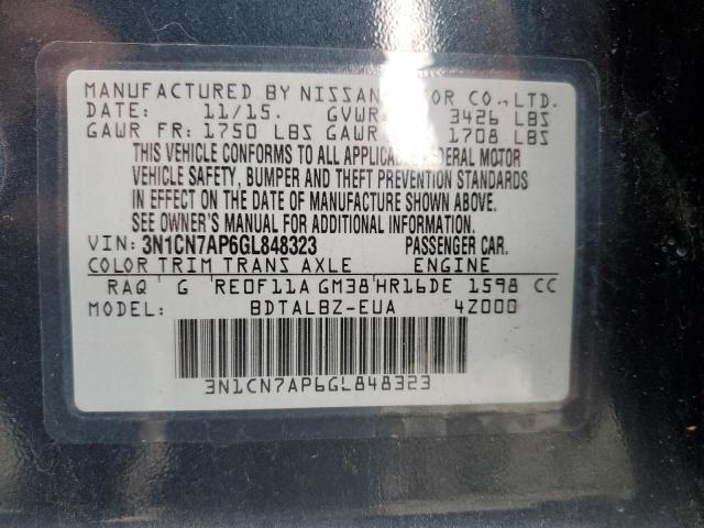 Photo 9 VIN: 3N1CN7AP6GL848323 - NISSAN VERSA S 