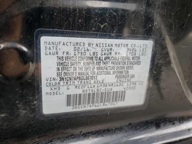 Photo 11 VIN: 3N1CN7AP6GL867017 - NISSAN VERSA 