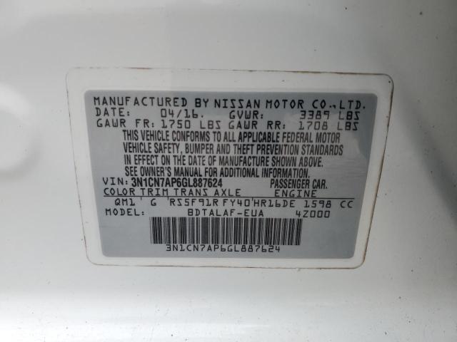 Photo 12 VIN: 3N1CN7AP6GL887624 - NISSAN VERSA 