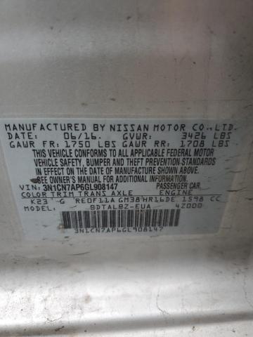 Photo 11 VIN: 3N1CN7AP6GL908147 - NISSAN VERSA 