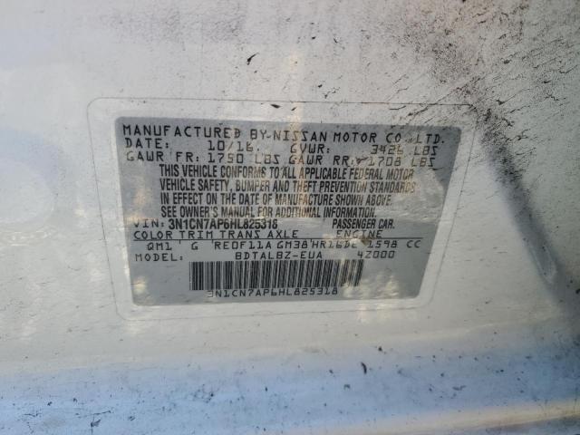 Photo 11 VIN: 3N1CN7AP6HL825318 - NISSAN VERSA S 