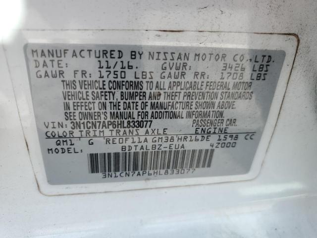 Photo 11 VIN: 3N1CN7AP6HL833077 - NISSAN VERSA 