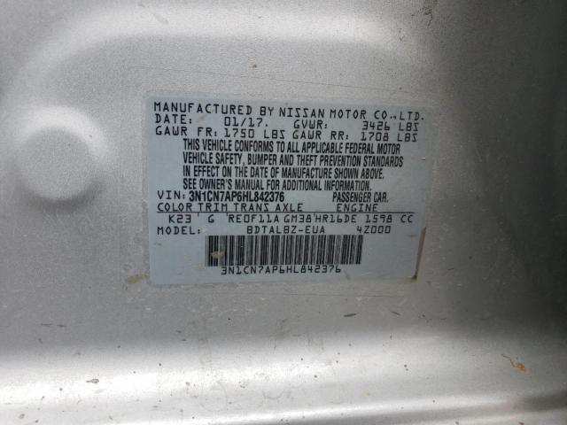 Photo 11 VIN: 3N1CN7AP6HL842376 - NISSAN VERSA S 