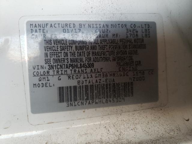 Photo 9 VIN: 3N1CN7AP6HL845309 - NISSAN VERSA S 