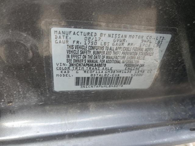 Photo 12 VIN: 3N1CN7AP6HL848078 - NISSAN VERSA S 