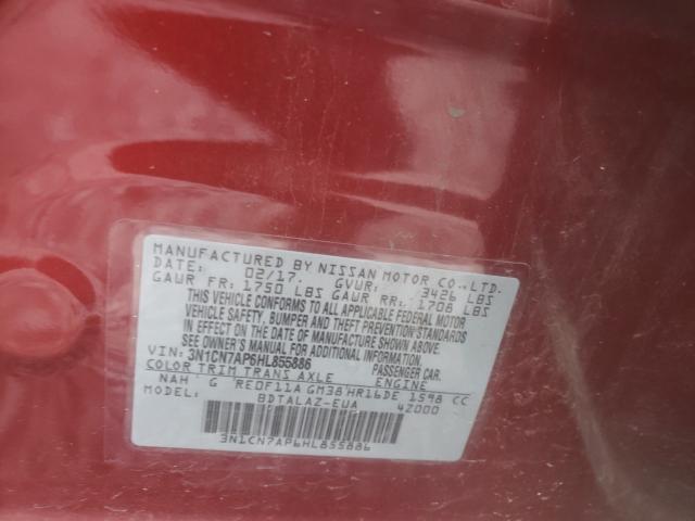 Photo 9 VIN: 3N1CN7AP6HL855886 - NISSAN VERSA SEDAN 