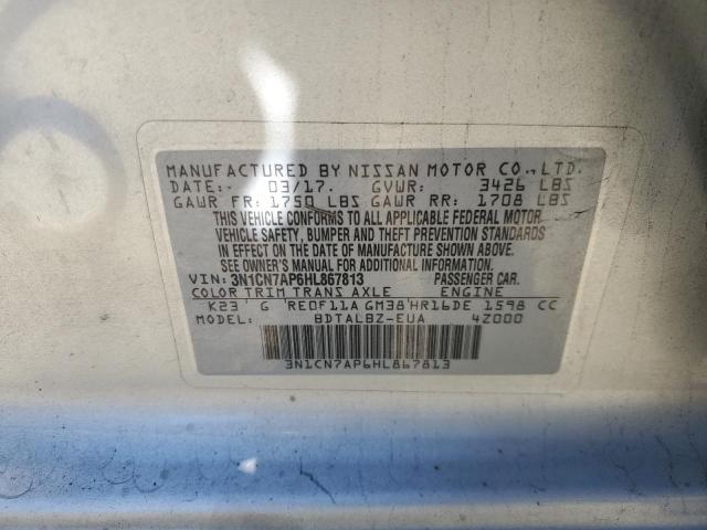 Photo 11 VIN: 3N1CN7AP6HL867813 - NISSAN VERSA S 