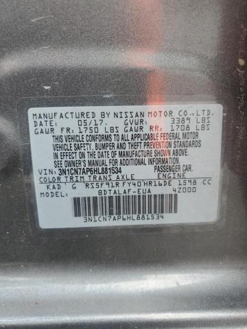 Photo 11 VIN: 3N1CN7AP6HL881534 - NISSAN VERSA S 