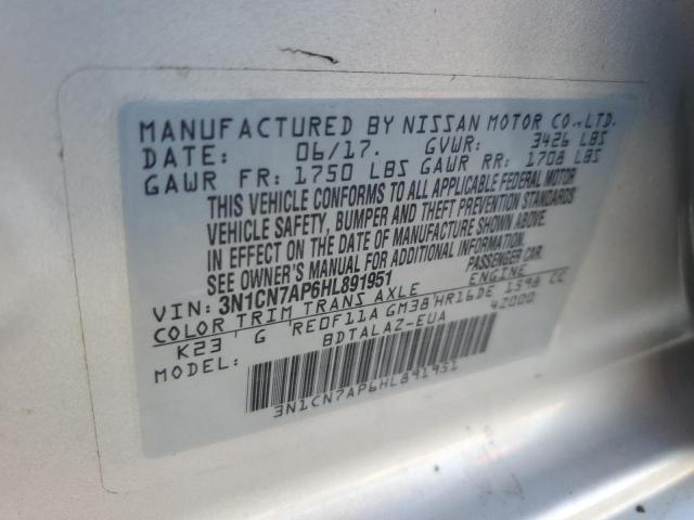 Photo 11 VIN: 3N1CN7AP6HL891951 - NISSAN VERSA S 