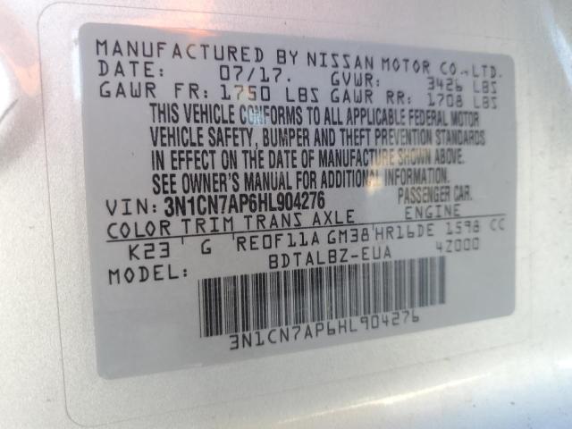 Photo 11 VIN: 3N1CN7AP6HL904276 - NISSAN VERSA 