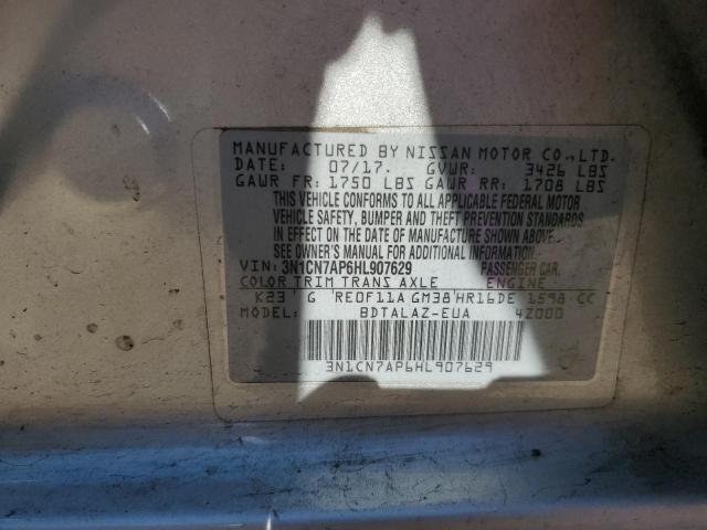 Photo 11 VIN: 3N1CN7AP6HL907629 - NISSAN VERSA S 