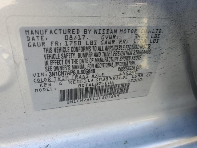 Photo 11 VIN: 3N1CN7AP6JL805849 - NISSAN VERSA 