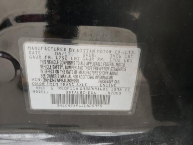 Photo 9 VIN: 3N1CN7AP6JL805995 - NISSAN VERSA S 