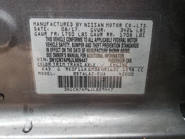 Photo 11 VIN: 3N1CN7AP6JL809447 - NISSAN VERSA S 