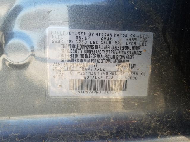 Photo 9 VIN: 3N1CN7AP6JL811179 - NISSAN VERSA S 