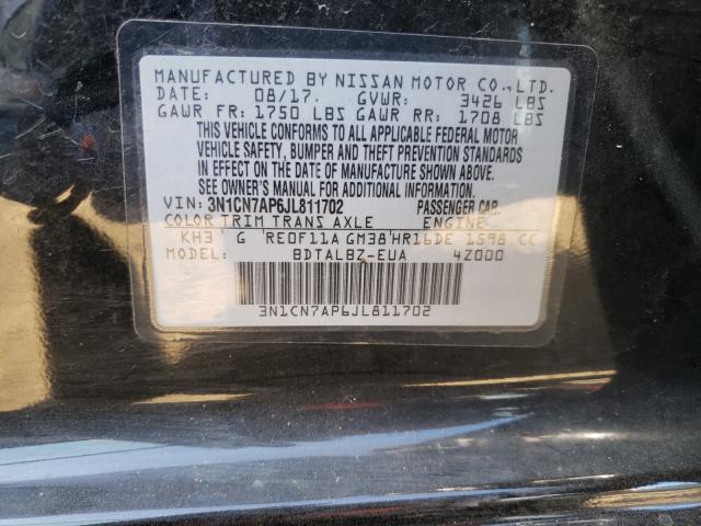 Photo 9 VIN: 3N1CN7AP6JL811702 - NISSAN VERSA S 